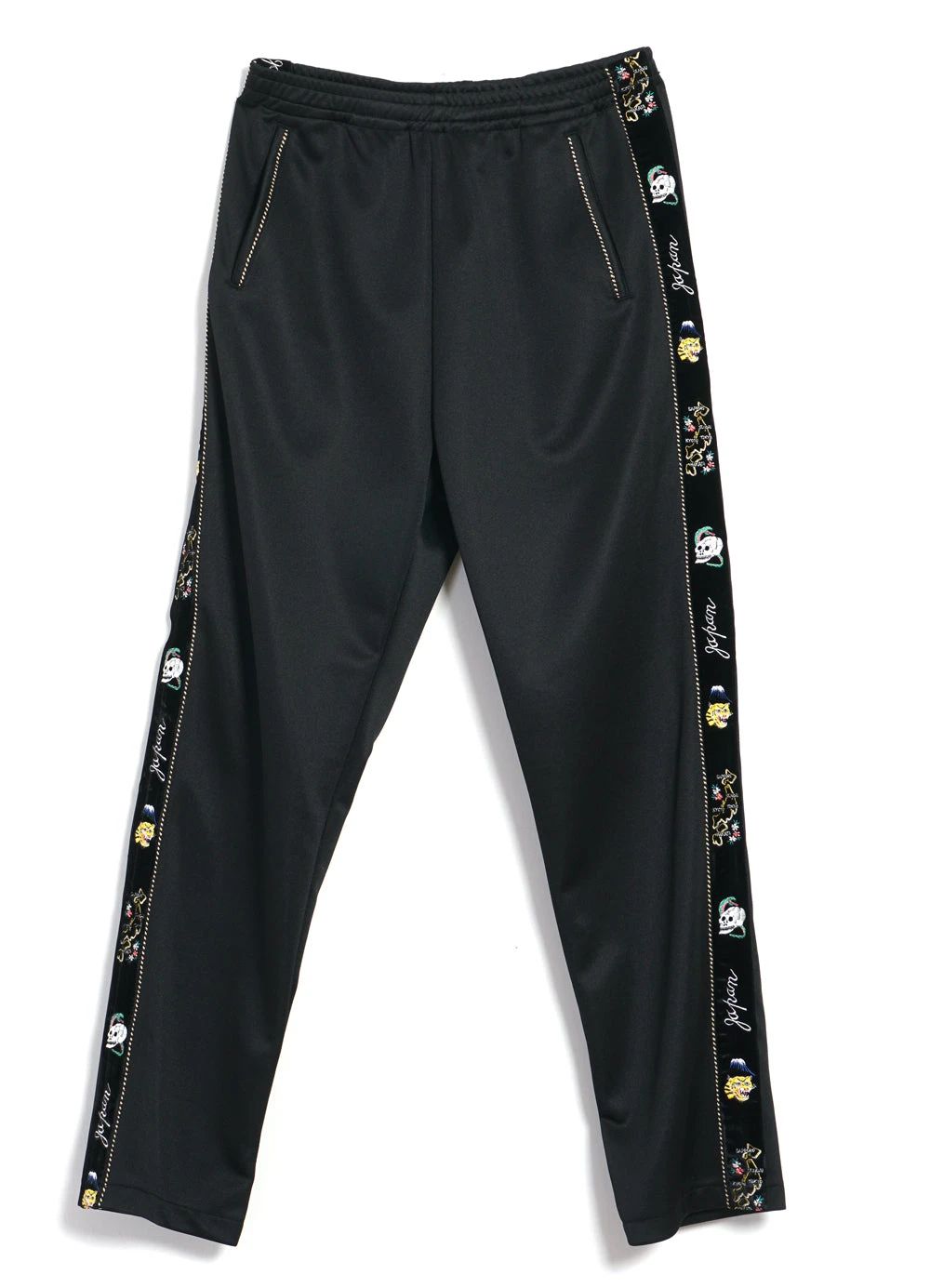 KAPITAL SKA TAPE | Track Pants | Black 1 KAPITAL SKA TAPE | Track Pants | Black