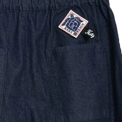 KAPITAL EASY BEACH GO | 12oz Broken Denim Trousers | Indigo -PUMA Shop EK 870 12oz Broaken Denim EASY BEACH GO Pants 3