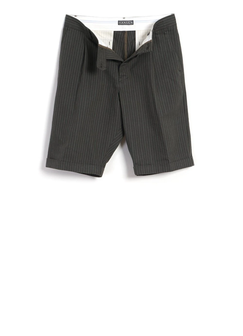 HANSEN GARMENTS BIRK | Single Pleated Shorts | Khaki Pin 5 HANSEN GARMENTS BIRK | Single Pleated Shorts | Khaki Pin – Bild 5