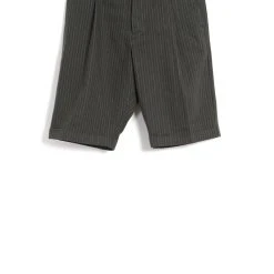 HANSEN GARMENTS BIRK | Single Pleated Shorts | Khaki Pin