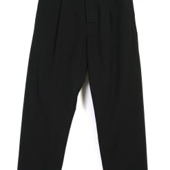 HANSEN GARMENTS BOBBY | Super Wide Pleated Trousers | Black