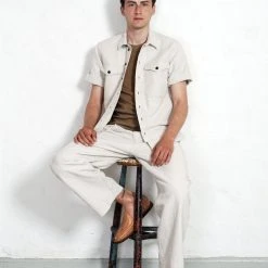 HANSEN GARMENTS BOBBY | Super Wide Pleated Trousers | Flax Nature -PUMA Shop bobby super wide pleated trousers flax nature hansen garments 685257