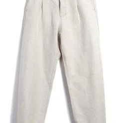 HANSEN GARMENTS BOBBY | Super Wide Pleated Trousers | Flax Nature