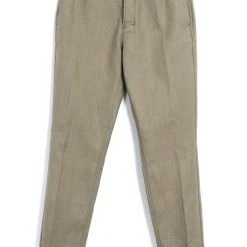 HANSEN GARMENTS FINN | Side Buckle Regular Trousers | Bay Leaf