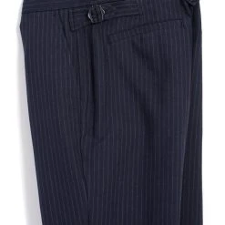 HANSEN GARMENTS FINN | Side Buckle Regular Trousers | Blue Pin -PUMA Shop finn side buckle regular trousers blue pin hansen garments 908269