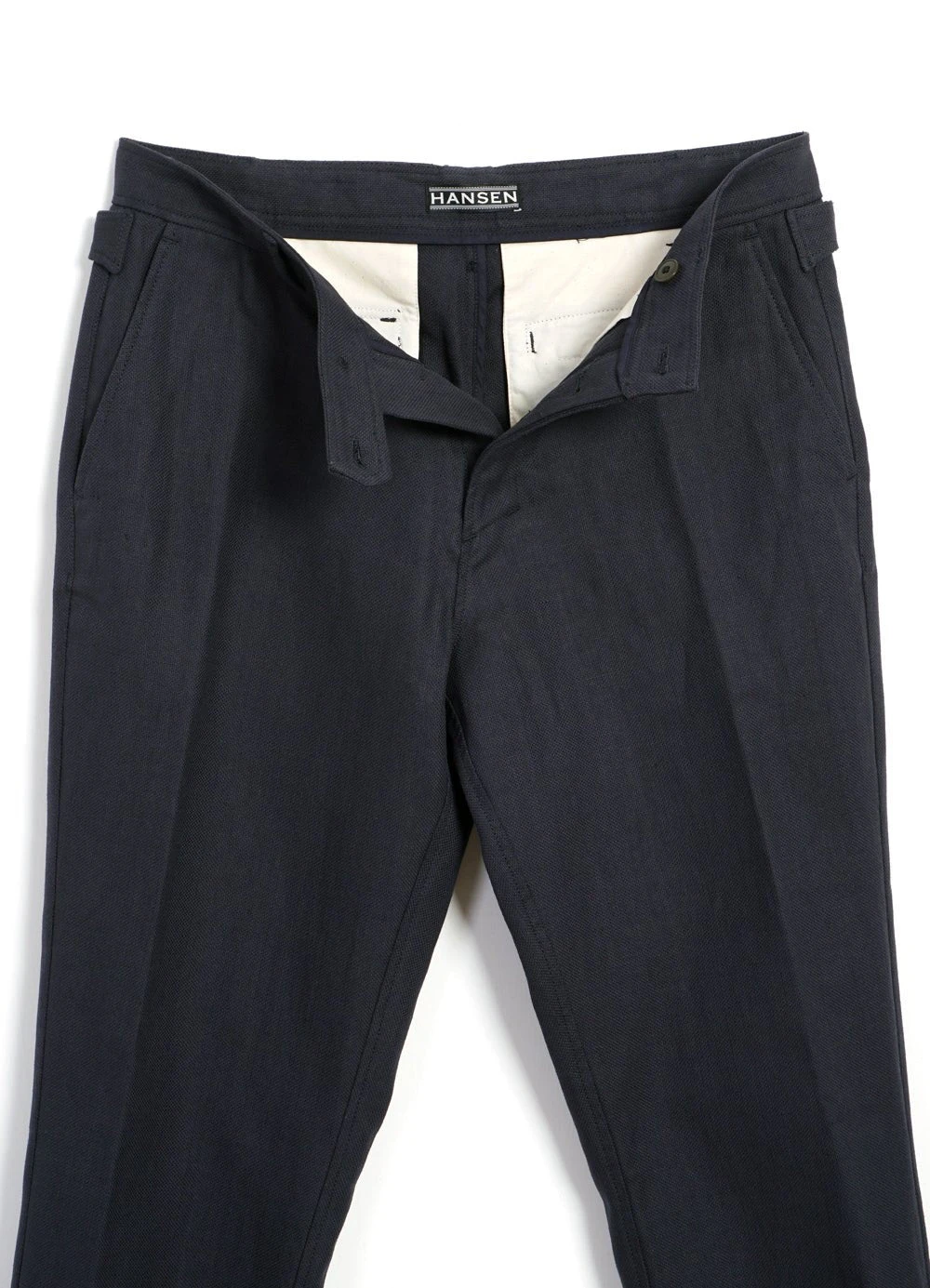 HANSEN GARMENTS FINN | Side Buckle Regular Trousers | Dark Blue 6 HANSEN GARMENTS FINN | Side Buckle Regular Trousers | Dark Blue – Bild 6