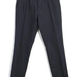 HANSEN GARMENTS FINN | Side Buckle Regular Trousers | Dark Blue