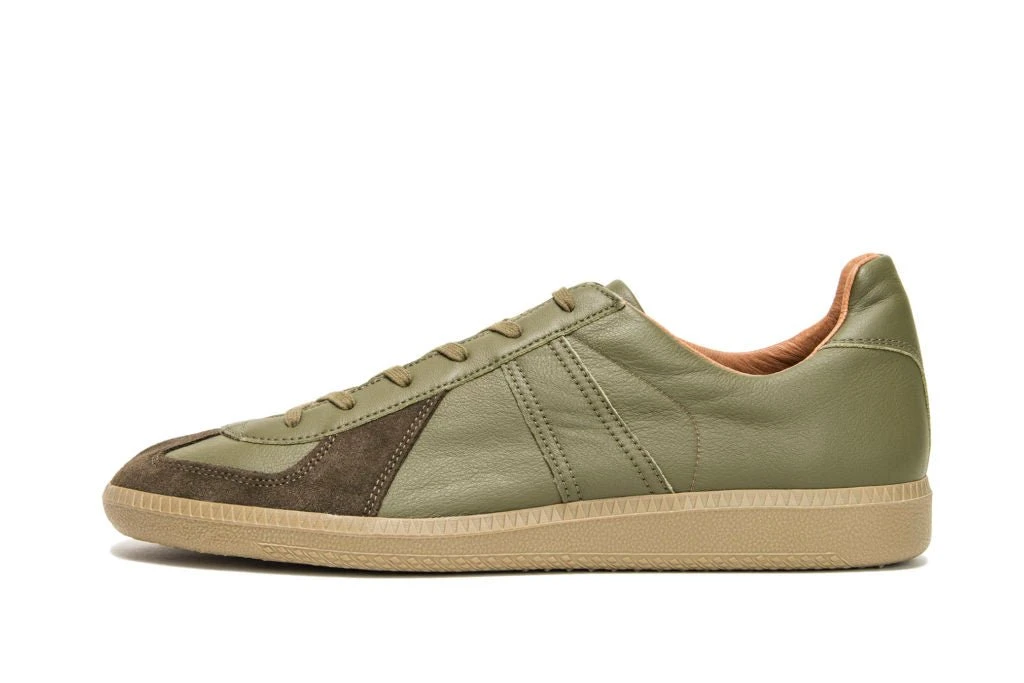 REPRODUCTION OF FOUND GERMAN MILITARY TRAINER | Leather Sneaker | Khaki 1 REPRODUCTION OF FOUND GERMAN MILITARY TRAINER | Leather Sneaker | Khaki