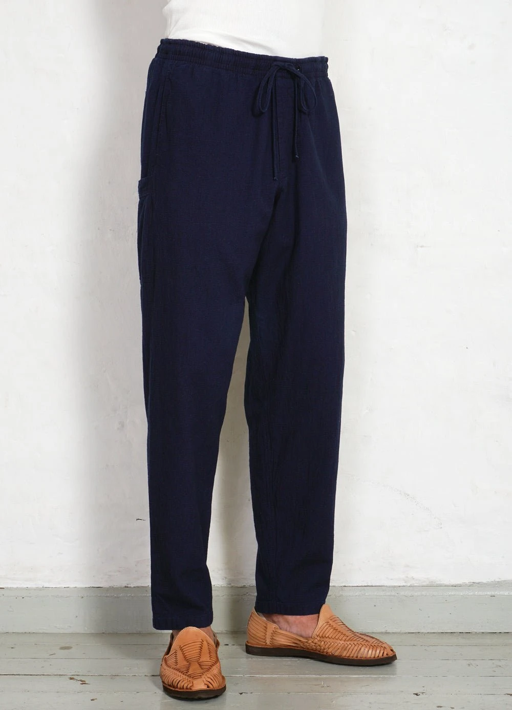 HANSEN GARMENTS JACK | Casual Drawstring Pants | Waffle Indigo 4 HANSEN GARMENTS JACK | Casual Drawstring Pants | Waffle Indigo – Bild 4