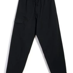 HANSEN GARMENTS JIMMY | Casual Cargo Drawstring Pants | Black