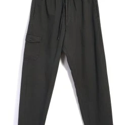 HANSEN GARMENTS JIMMY | Casual Cargo Drawstring Pants | Dark Forest