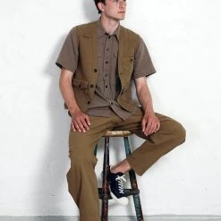 HANSEN GARMENTS KARLO | Wide Cut Utility Trousers | Khaki -PUMA Shop karlo wide cut utility trousers khaki hansen garments 307675