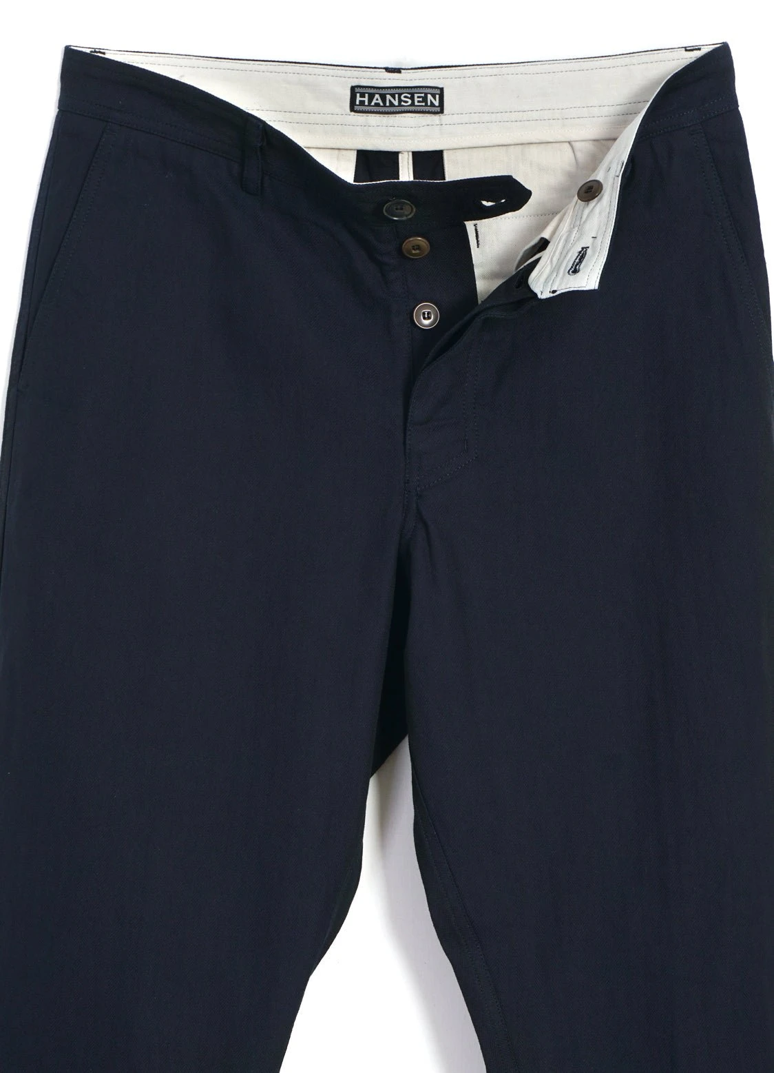 HANSEN GARMENTS KEN | Wide Cut Trousers | Indigo Herringbone 5 HANSEN GARMENTS KEN | Wide Cut Trousers | Indigo Herringbone – Bild 5