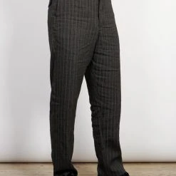 HANSEN GARMENTS KEN | Wide Cut Trousers| Taupe Stripes -PUMA Shop ken wide cut trousers taupe stripes 660197