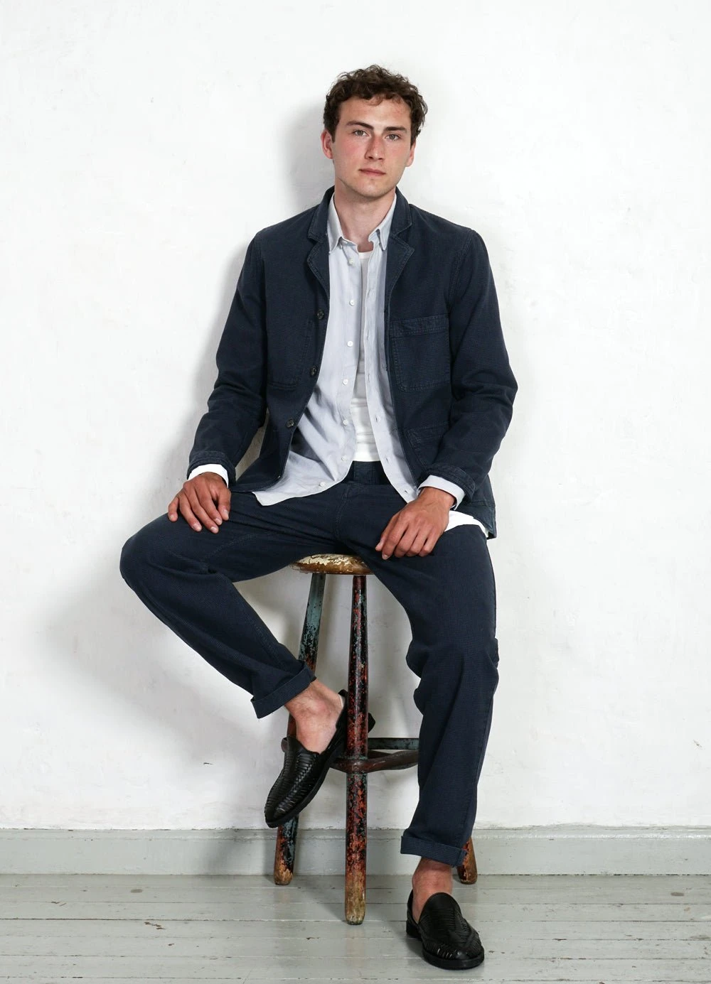 HANSEN GARMENTS KEN | Wide Cut Work Trousers | Black Navy 4 HANSEN GARMENTS KEN | Wide Cut Work Trousers | Black Navy – Bild 4