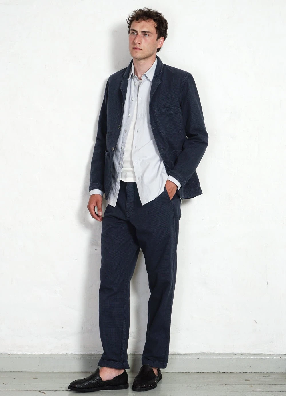 HANSEN GARMENTS KEN | Wide Cut Work Trousers | Black Navy 2 HANSEN GARMENTS KEN | Wide Cut Work Trousers | Black Navy – Bild 2