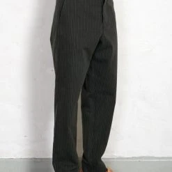 HANSEN GARMENTS KIAN | Cinch Back Wide Trousers | Khaki Pin -PUMA Shop kian cinch back wide trousers khaki pin hansen garments 392240