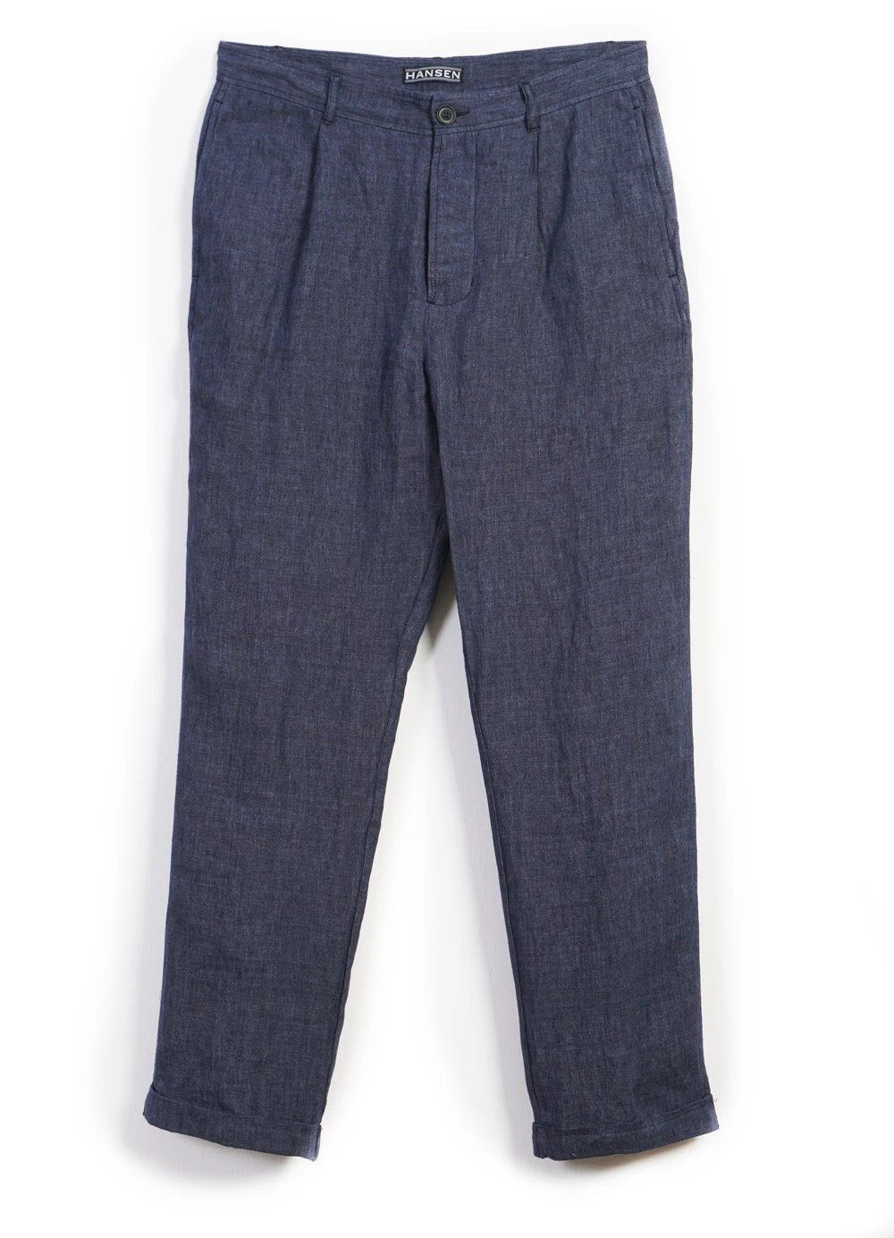 HANSEN GARMENTS MADS | Loose Fit Trousers | Blue Delave 1 HANSEN GARMENTS MADS | Loose Fit Trousers | Blue Delave