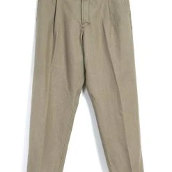 HANSEN GARMENTS SUNE | Pleated Wide Cut Trousers | Bay Leaf