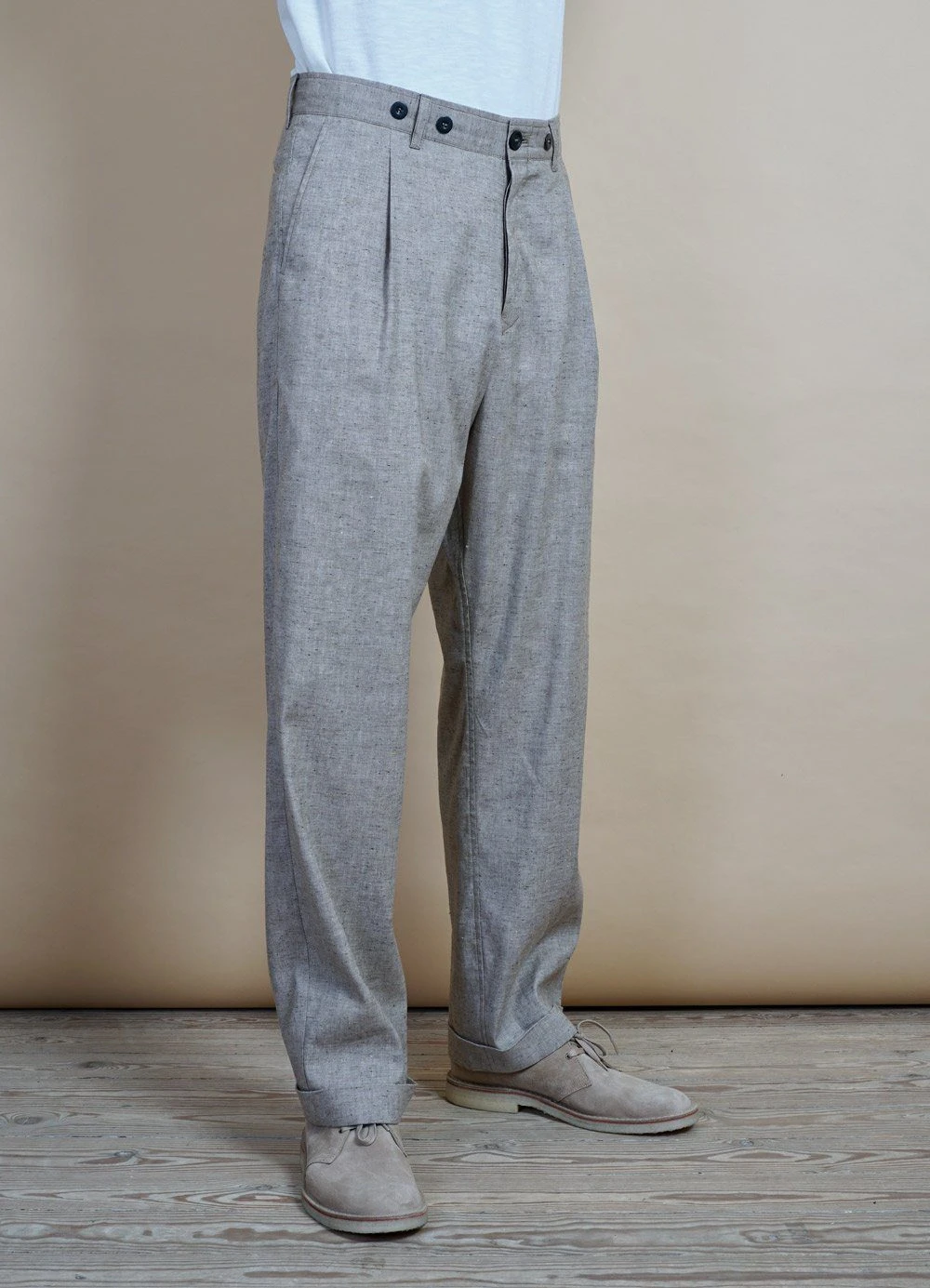 HANSEN GARMENTS SUNE | Pleated Wide Cut Trousers | Beach 3 HANSEN GARMENTS SUNE | Pleated Wide Cut Trousers | Beach – Bild 3