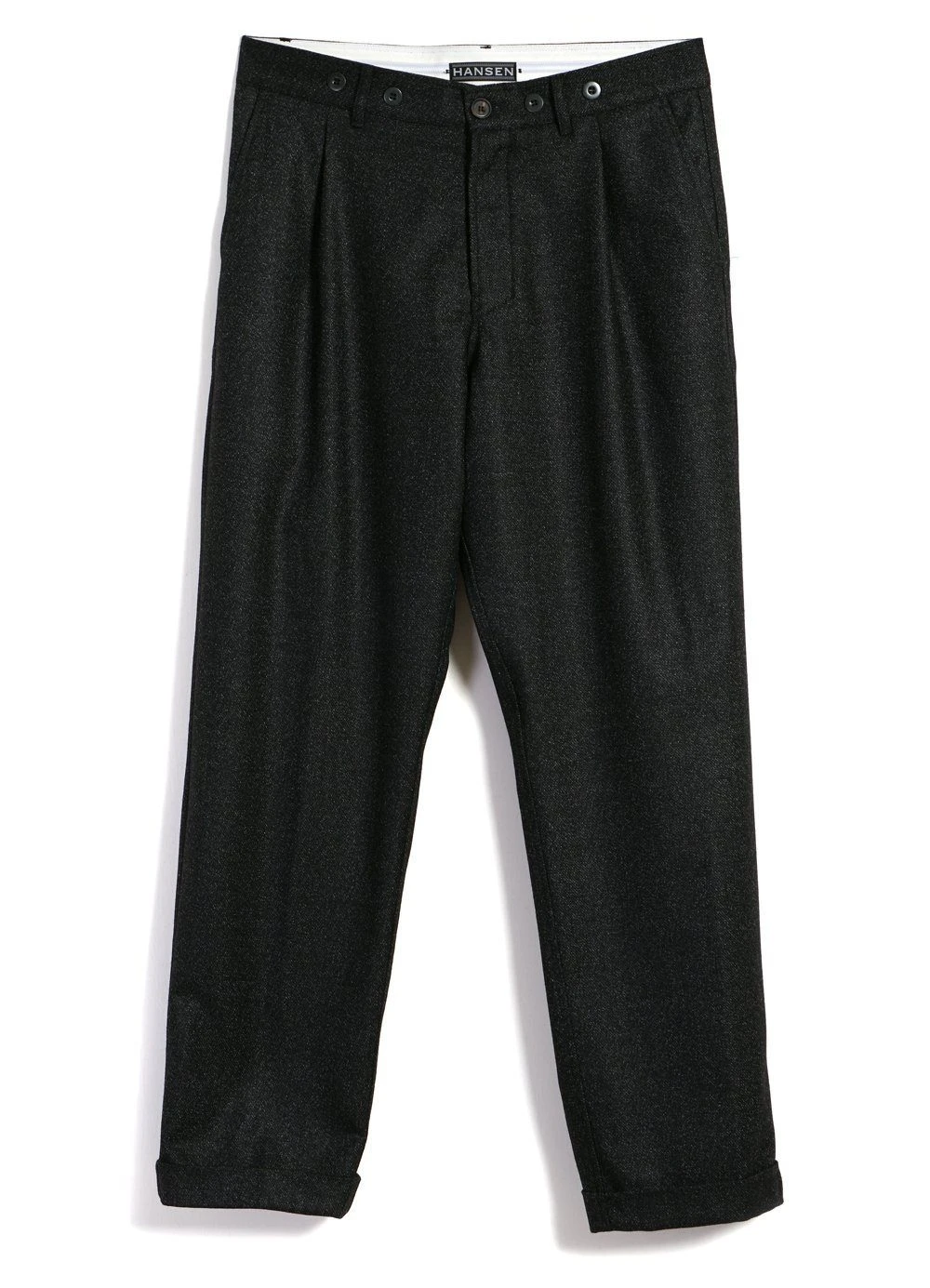 HANSEN GARMENTS SUNE | Pleated Wide Cut Trousers | Black Marble 1 HANSEN GARMENTS SUNE | Pleated Wide Cut Trousers | Black Marble