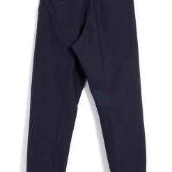 HANSEN GARMENTS SUNE | Pleated Wide Cut Trousers | Blue Pin -PUMA Shop sune pleated wide cut trousers blue pin hansen garments 399861