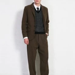 HANSEN GARMENTS SUNE | Pleated Wide Cut Trousers | Brown Herringbone 12 HANSEN GARMENTS SUNE | Pleated Wide Cut Trousers | Brown Herringbone -PUMA Shop sune pleated wide cut trousers brown herringbone hansen garments 210428