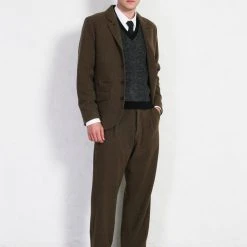 HANSEN GARMENTS SUNE | Pleated Wide Cut Trousers | Brown Herringbone 11 HANSEN GARMENTS SUNE | Pleated Wide Cut Trousers | Brown Herringbone -PUMA Shop sune pleated wide cut trousers brown herringbone hansen garments 232436