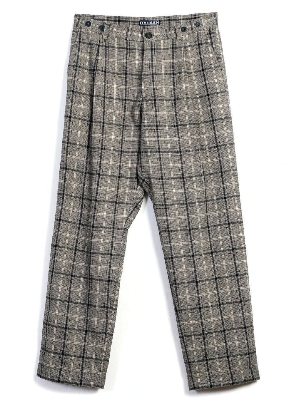 HANSEN GARMENTS SUNE | Pleated Wide Cut Trousers | Check 1 1 HANSEN GARMENTS SUNE | Pleated Wide Cut Trousers | Check 1