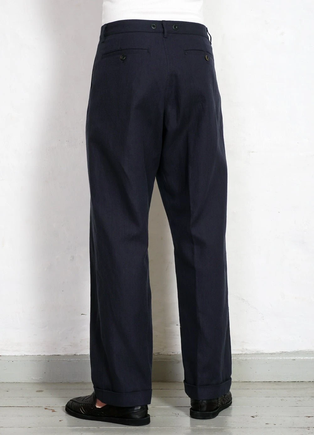 HANSEN GARMENTS SUNE | Pleated Wide Cut Trousers | Dark Blue 4 HANSEN GARMENTS SUNE | Pleated Wide Cut Trousers | Dark Blue – Bild 4