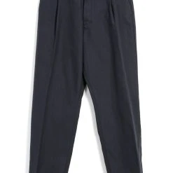 HANSEN GARMENTS SUNE | Pleated Wide Cut Trousers | Dark Blue