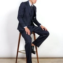 HANSEN GARMENTS SUNE | Pleated Wide Cut Trousers | Navy Melange 11 HANSEN GARMENTS SUNE | Pleated Wide Cut Trousers | Navy Melange -PUMA Shop sune pleated wide cut trousers navy melange 632879