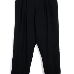 HANSEN GARMENTS SYLVESTER | Double Pleated Trousers | Black