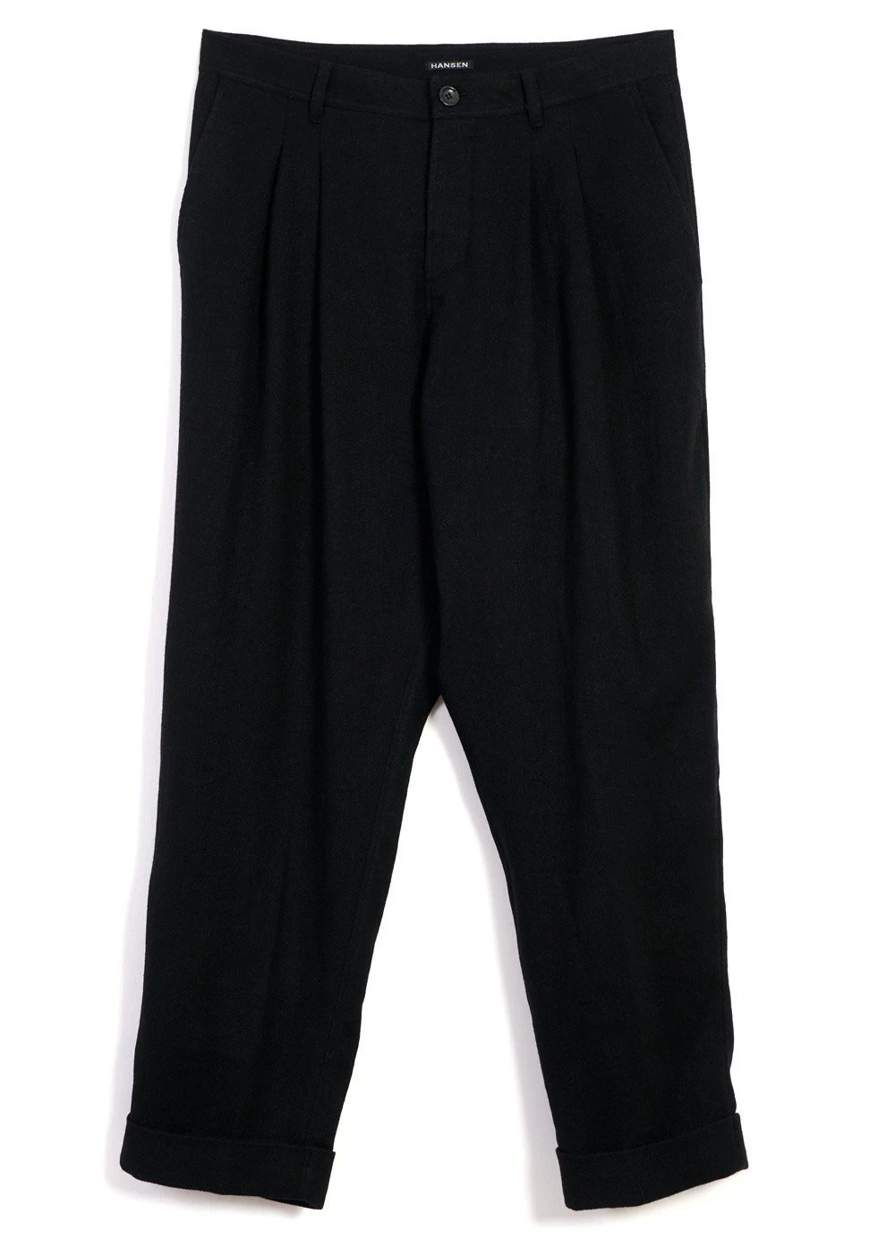 HANSEN GARMENTS SYLVESTER | Double Pleated Trousers | Black 1 HANSEN GARMENTS SYLVESTER | Double Pleated Trousers | Black