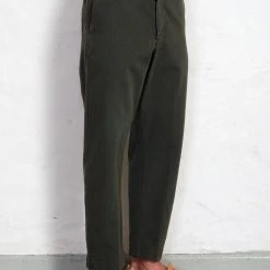 HANSEN GARMENTS TRYGVE | Wide Cut Cropped Trousers | Rosemary -PUMA Shop trousers fit 23 90 6 trygve green 1