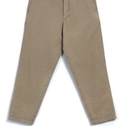 HANSEN GARMENTS TRYGVE | Wide Cut Cropped Trousers | Beige