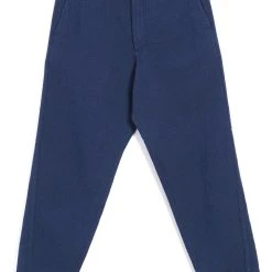 HANSEN GARMENTS TRYGVE | Wide Cut Cropped Trousers | Blue