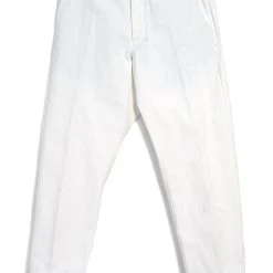 HANSEN GARMENTS TRYGVE | Wide Cut Cropped Trousers | Off White