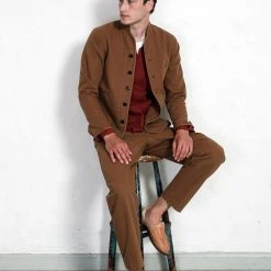 HANSEN GARMENTS TRYGVE | Wide Cut Cropped Trousers | Terra -PUMA Shop trygve wide cut cropped trousers terra hansen garments 479019
