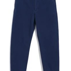 HANSEN GARMENTS TRYGVE | Wide Cut Cropped Trousers | Work Blue