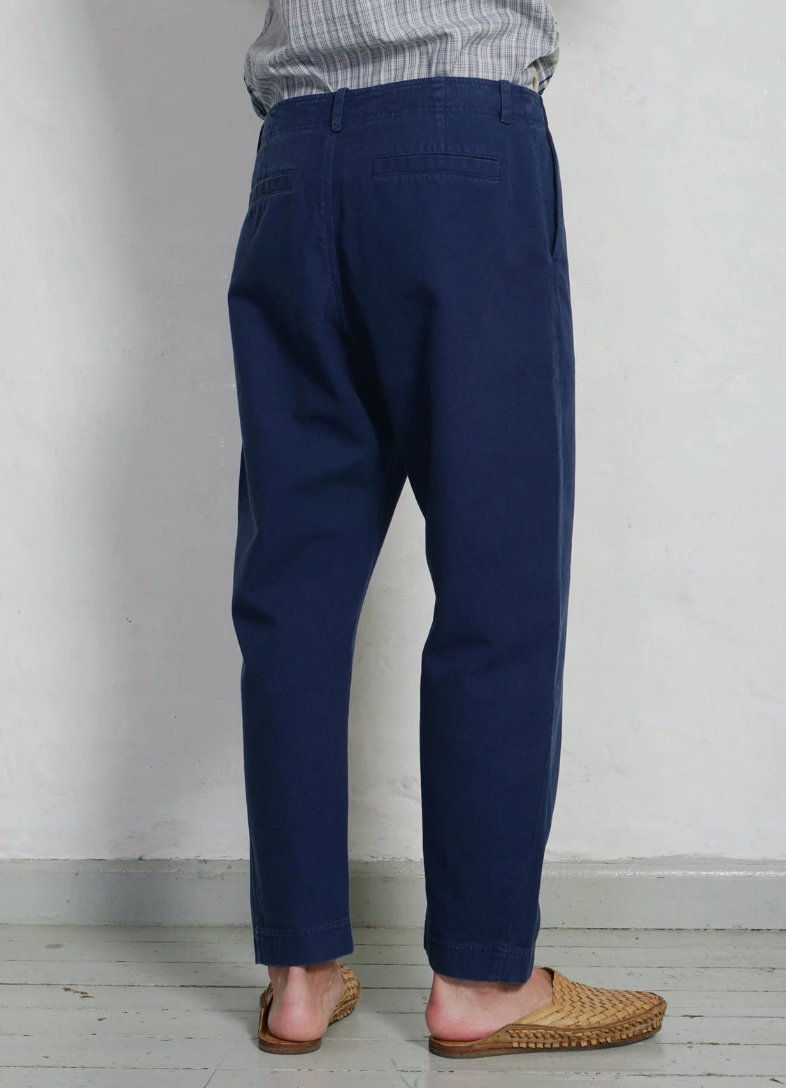HANSEN GARMENTS TRYGVE | Wide Cut Cropped Trousers | Work Blue 4 HANSEN GARMENTS TRYGVE | Wide Cut Cropped Trousers | Work Blue – Bild 4