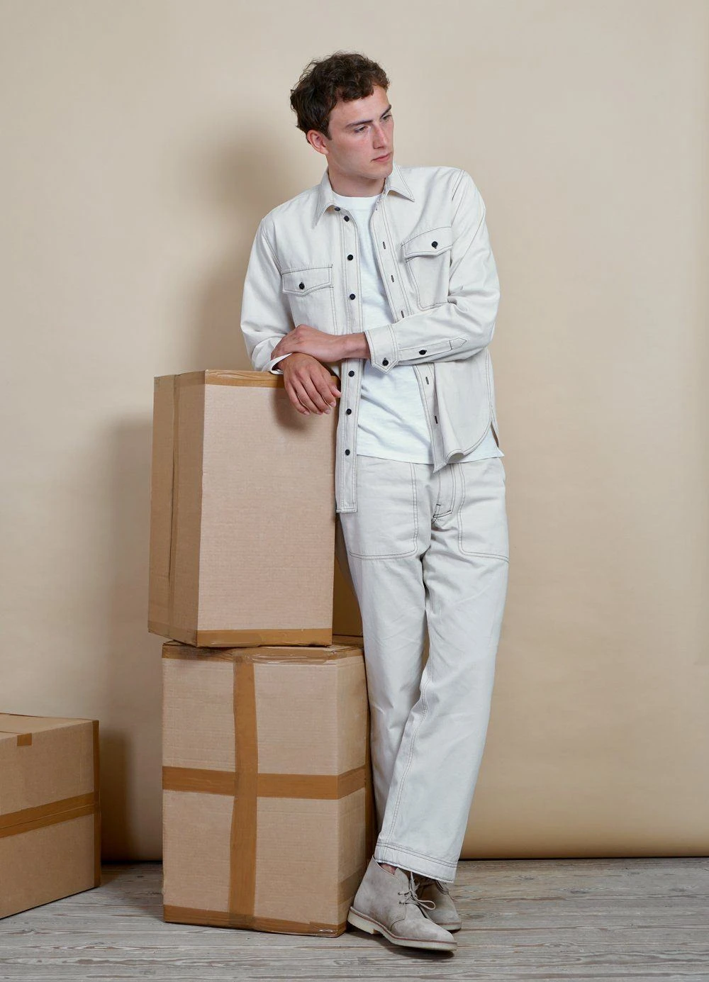 HANSEN GARMENTS VILLE | Loose Fit Trousers | Nature 2 HANSEN GARMENTS VILLE | Loose Fit Trousers | Nature – Bild 2